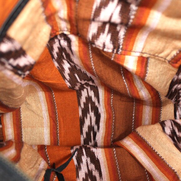 MARIA'S ARTISAN SHOP MULTICOLOR HUIPIL TEXTILE CROSSBODY TOTE BLACK LEATHER NWT - Picture 11 of 11